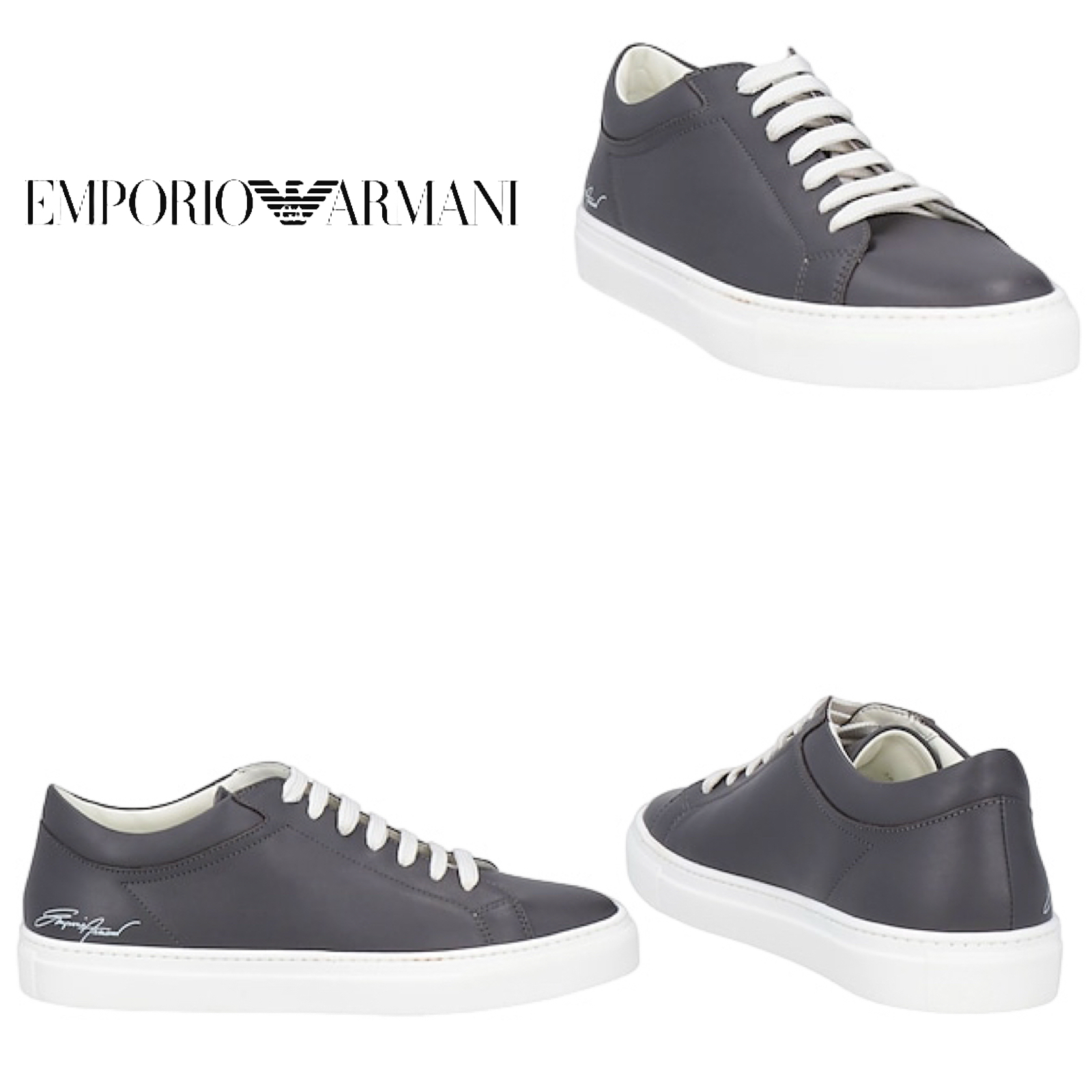 EMPORIO ARMANI レディーススニーカー 鉛色