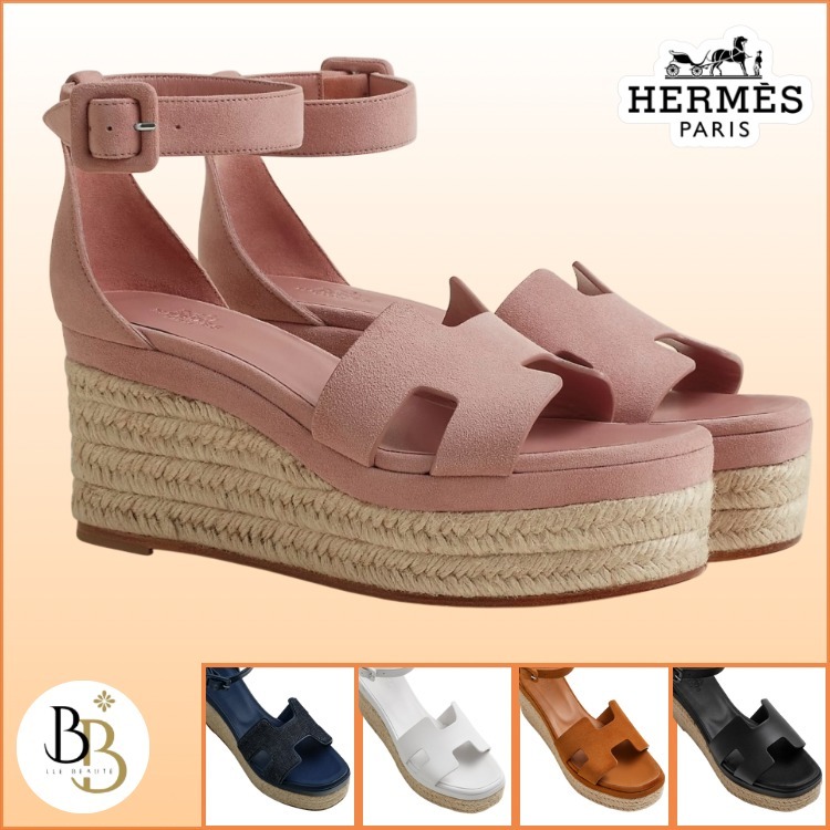 【夏映え美脚】HERMES エルダ エスパドリーユ
