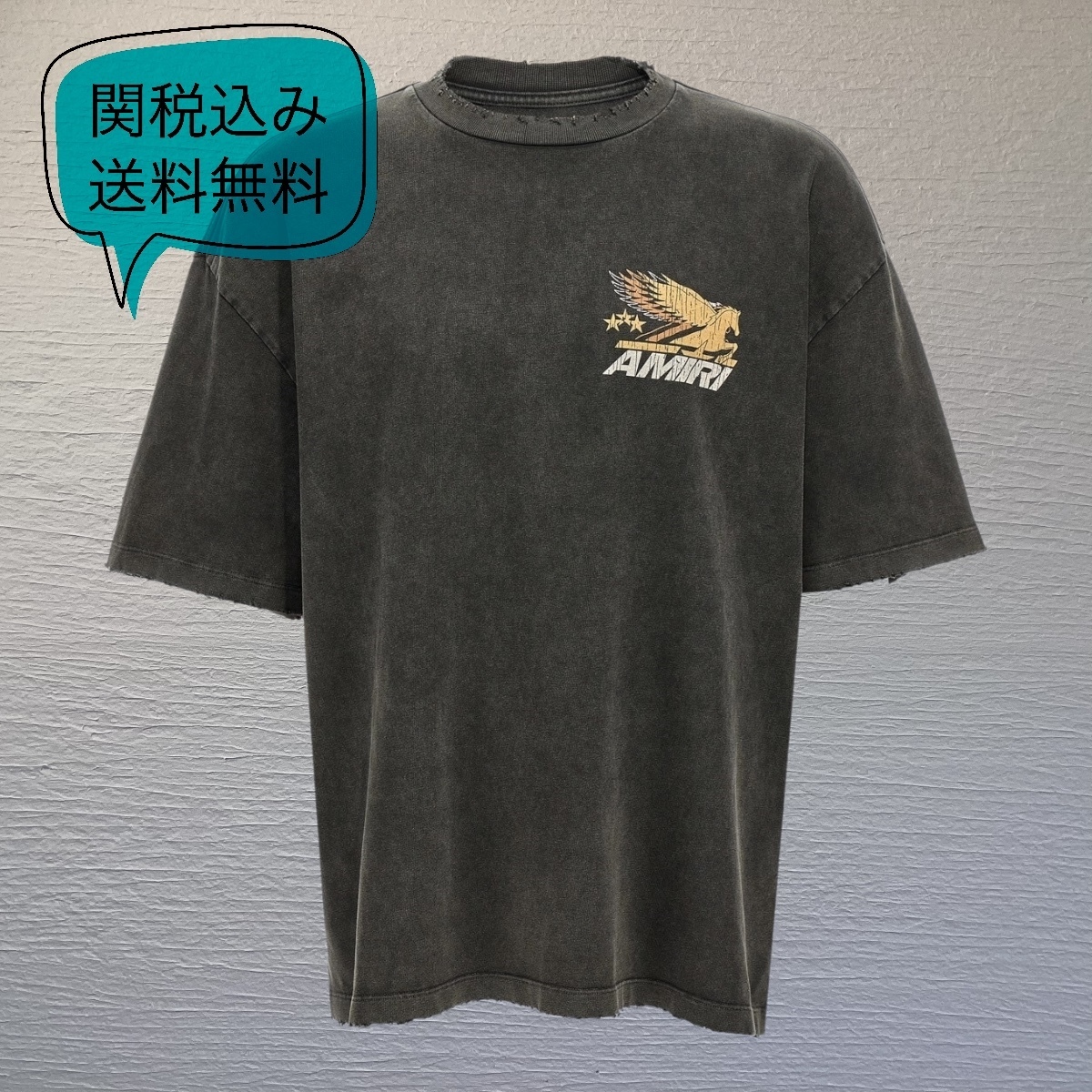 関税送料込み AMIRI ヴィンテージペガサスOSTシャツ