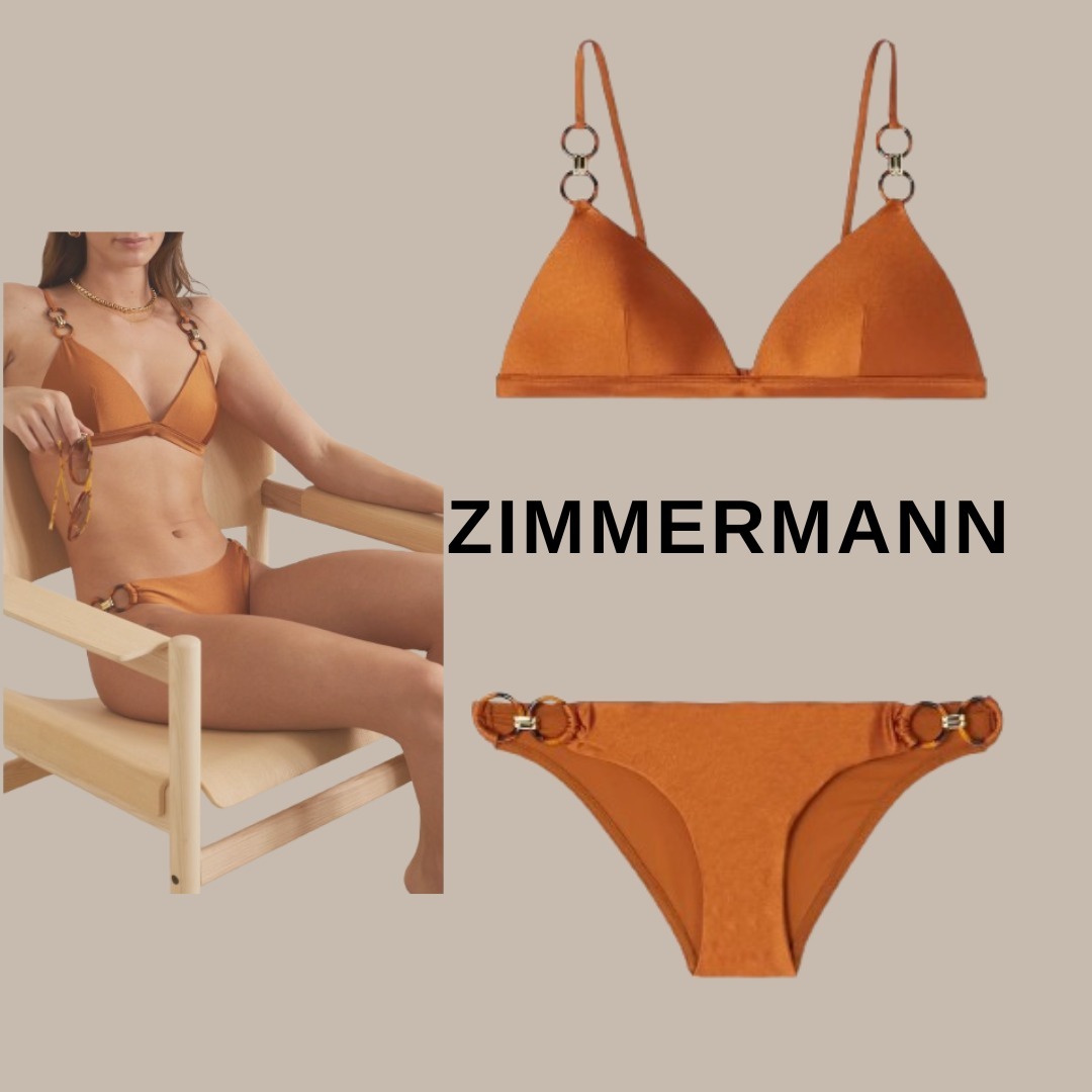 ZIMMERMANN バイオレット メタリックビキニ 装飾付【関税なし】