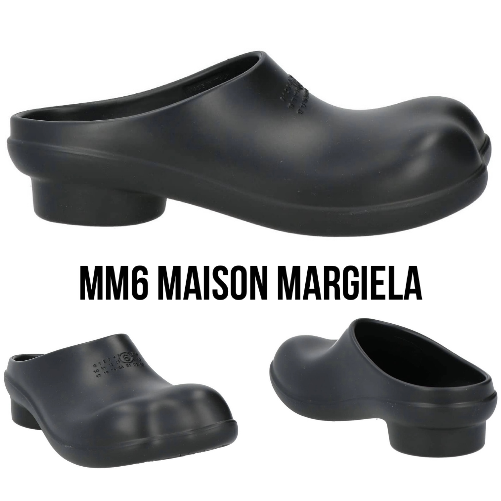 送料関税込み☆MM6 MAISON MARGIELA ロゴ ラバーサボサンダル