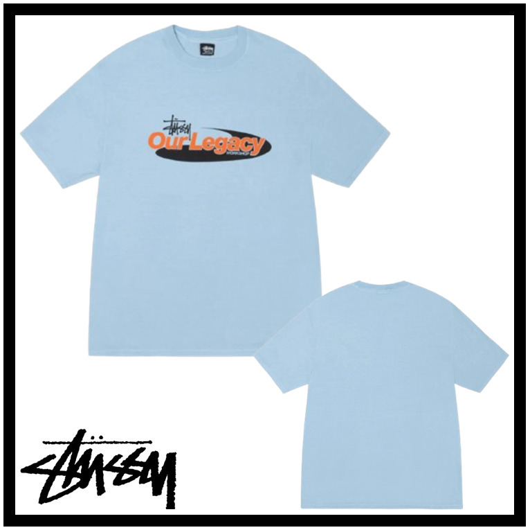 関税込★Stussy x Our Legacy Work Shop Swirl Dyed T baby blue