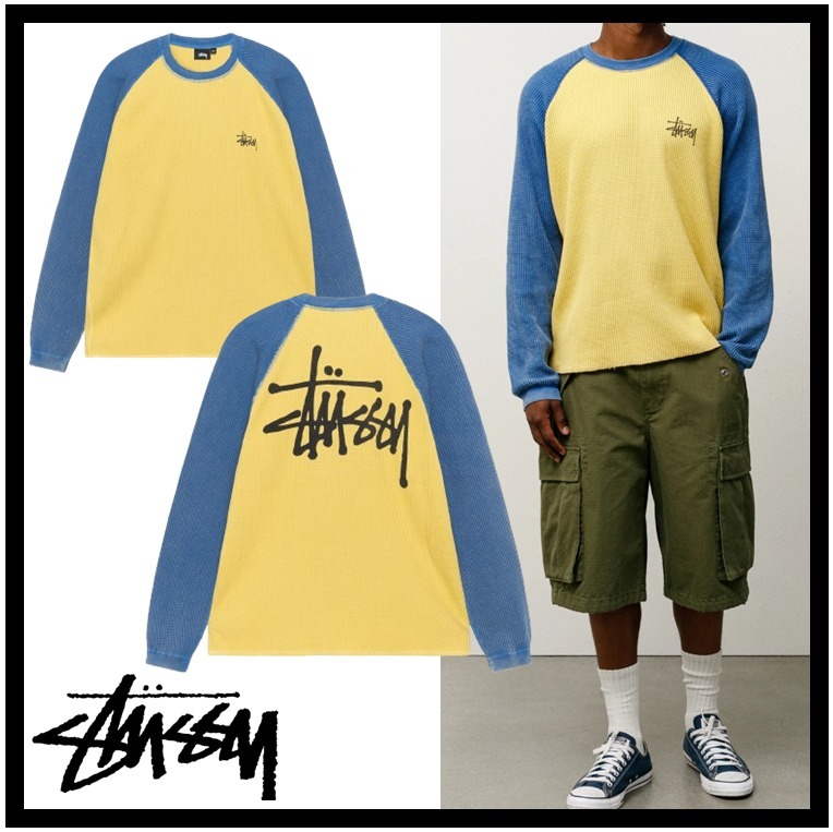 ★関税込★Stussy★BASIC STUSSY THERMAL 2 TONE★yellow★
