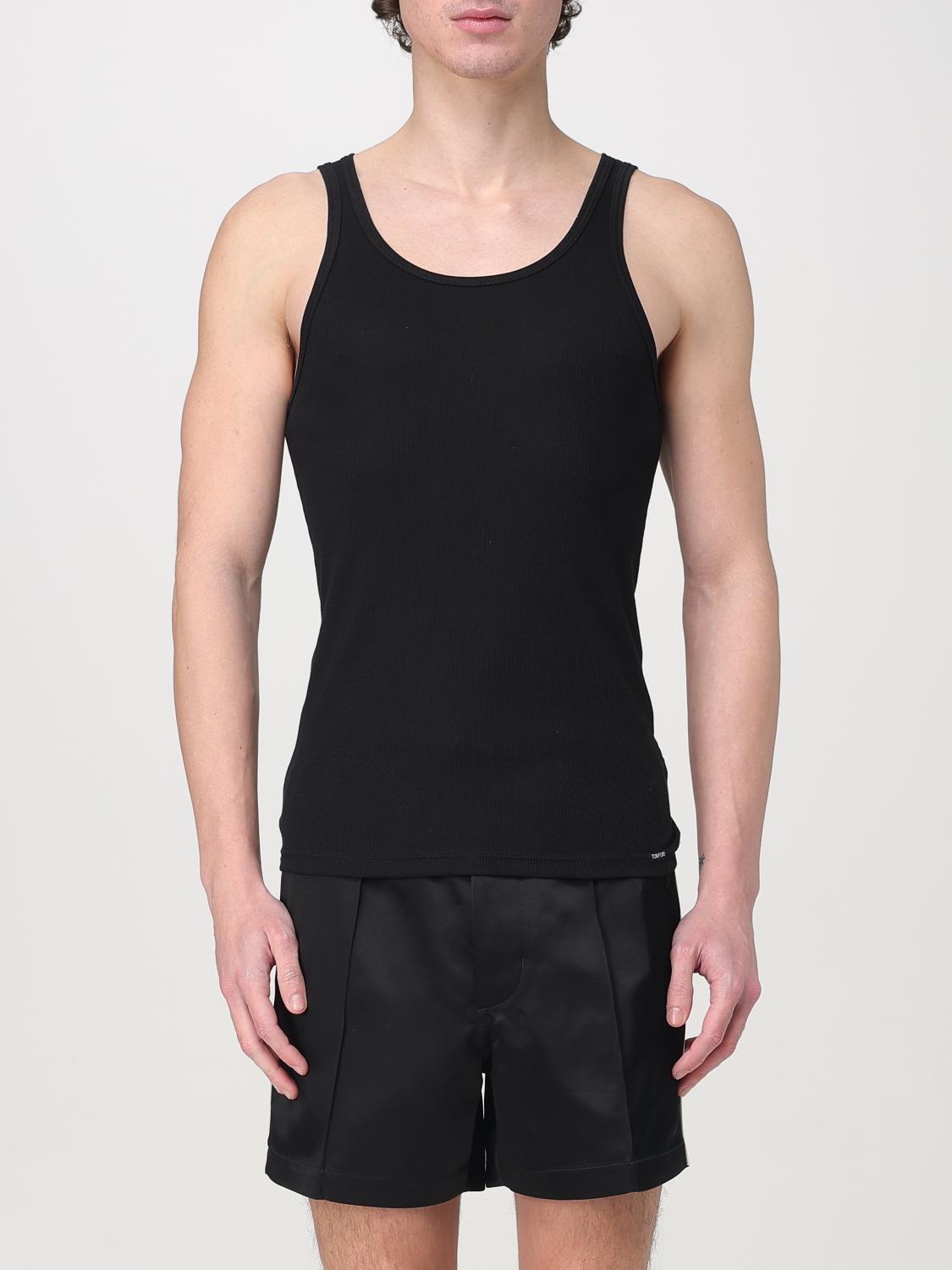 Tシャツ・カットソー TOM FORD Men T-shirt Black T4D101210 002