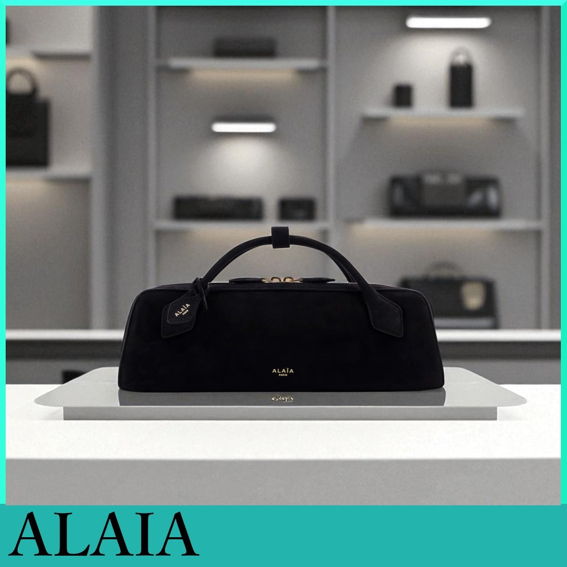 ALAIA★Teckel クラッチスエードハンドバッグ
