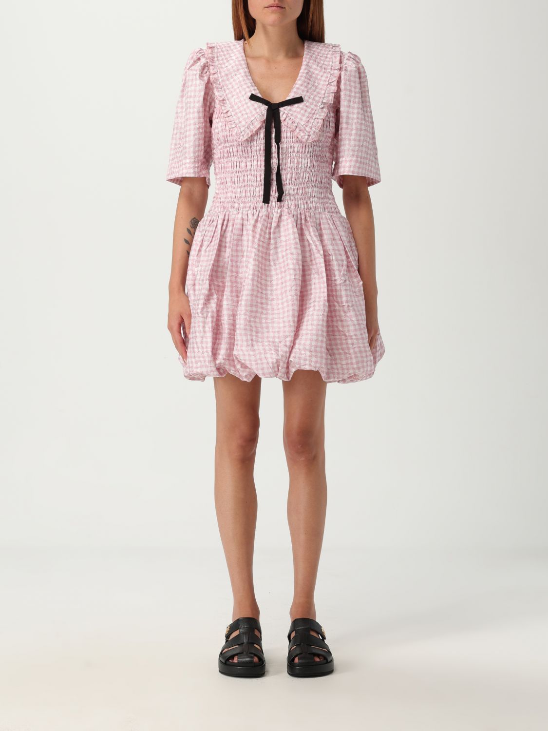 ワンピース GANNI Woman Dress Pink W0603 038