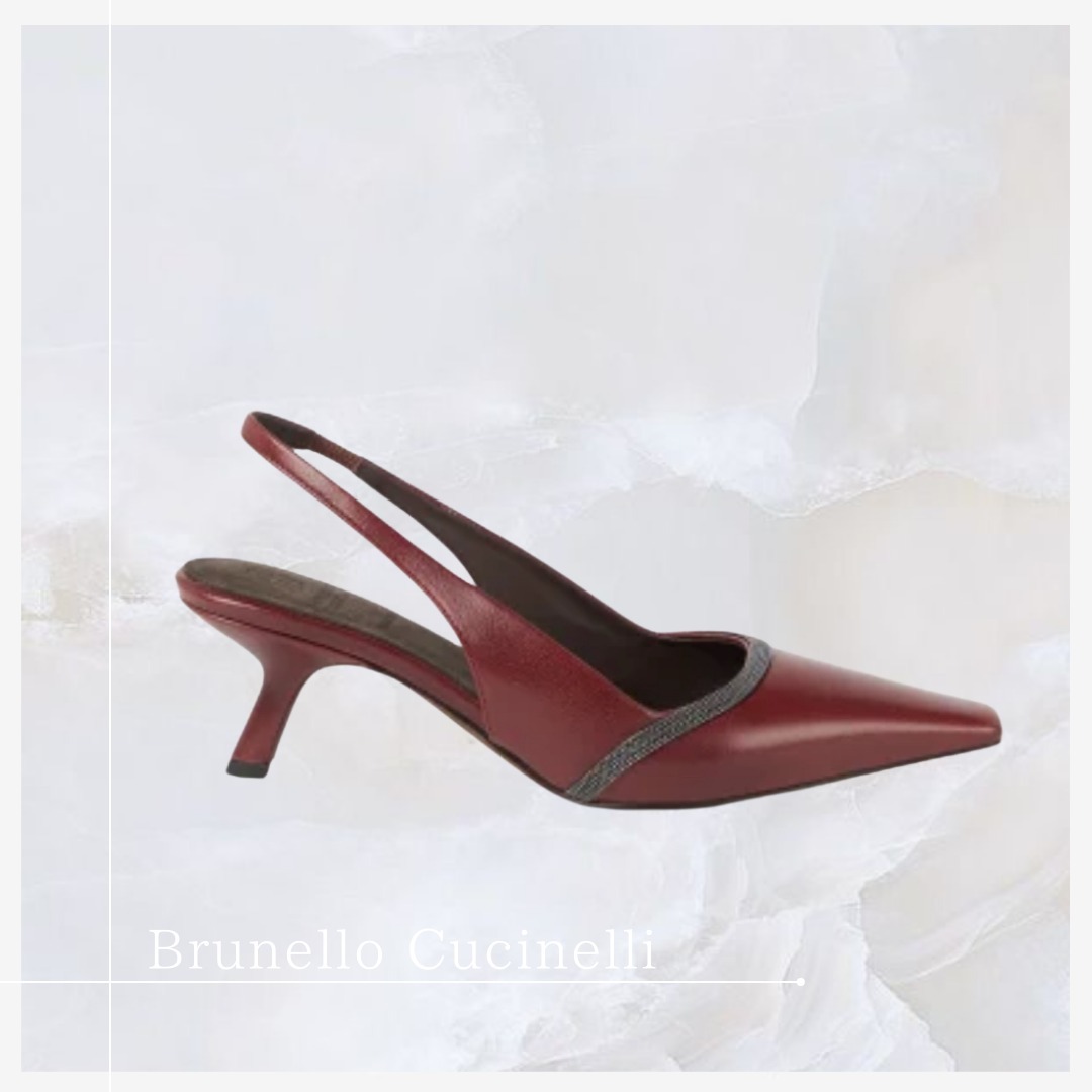 気品薫る【Brunero Cucinelli】アマランスシティヒールパンプス