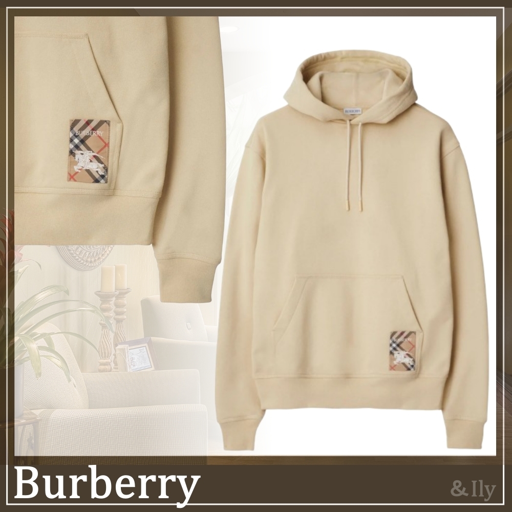 【送関込】Burberry☆バーバリー Check label hoodie