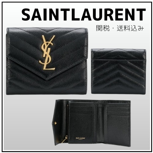 SAINT LAURENT★サンローラン カサンドレ 三つ折り財布★超人気
