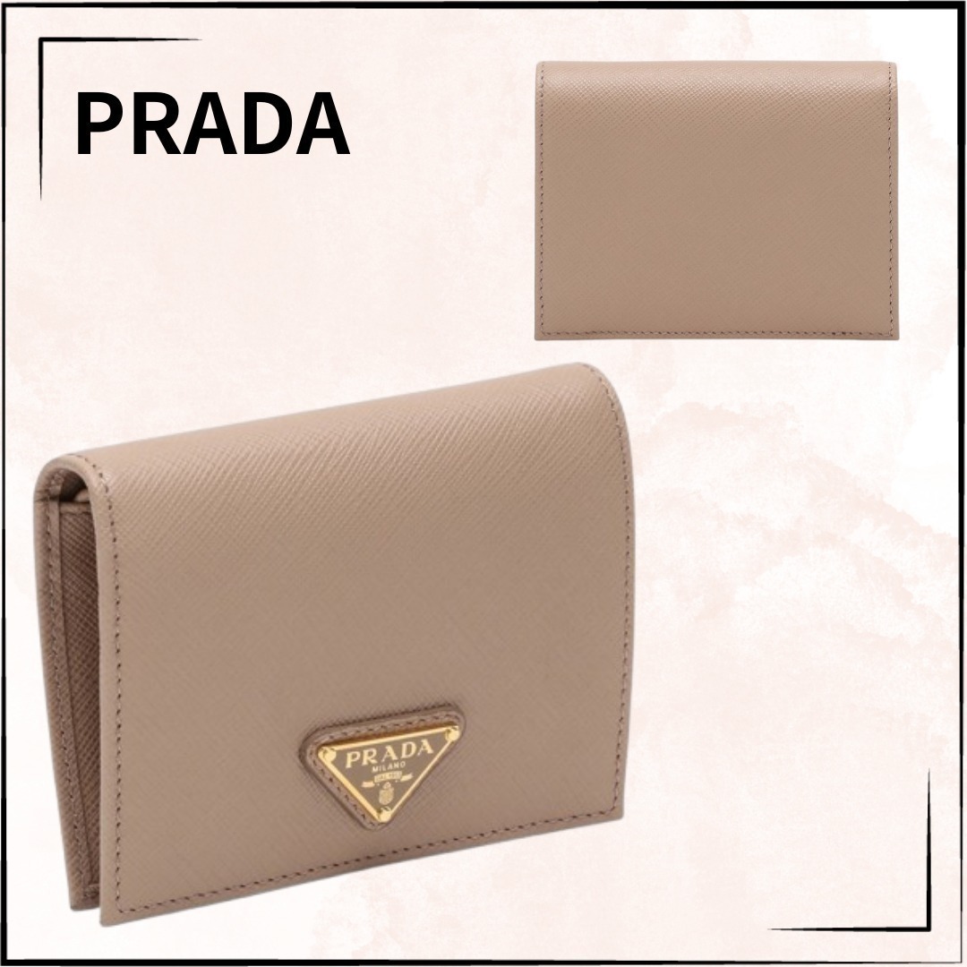 【PRADA】関税込☆サフィアーノ レザー財布 パウダーピンク