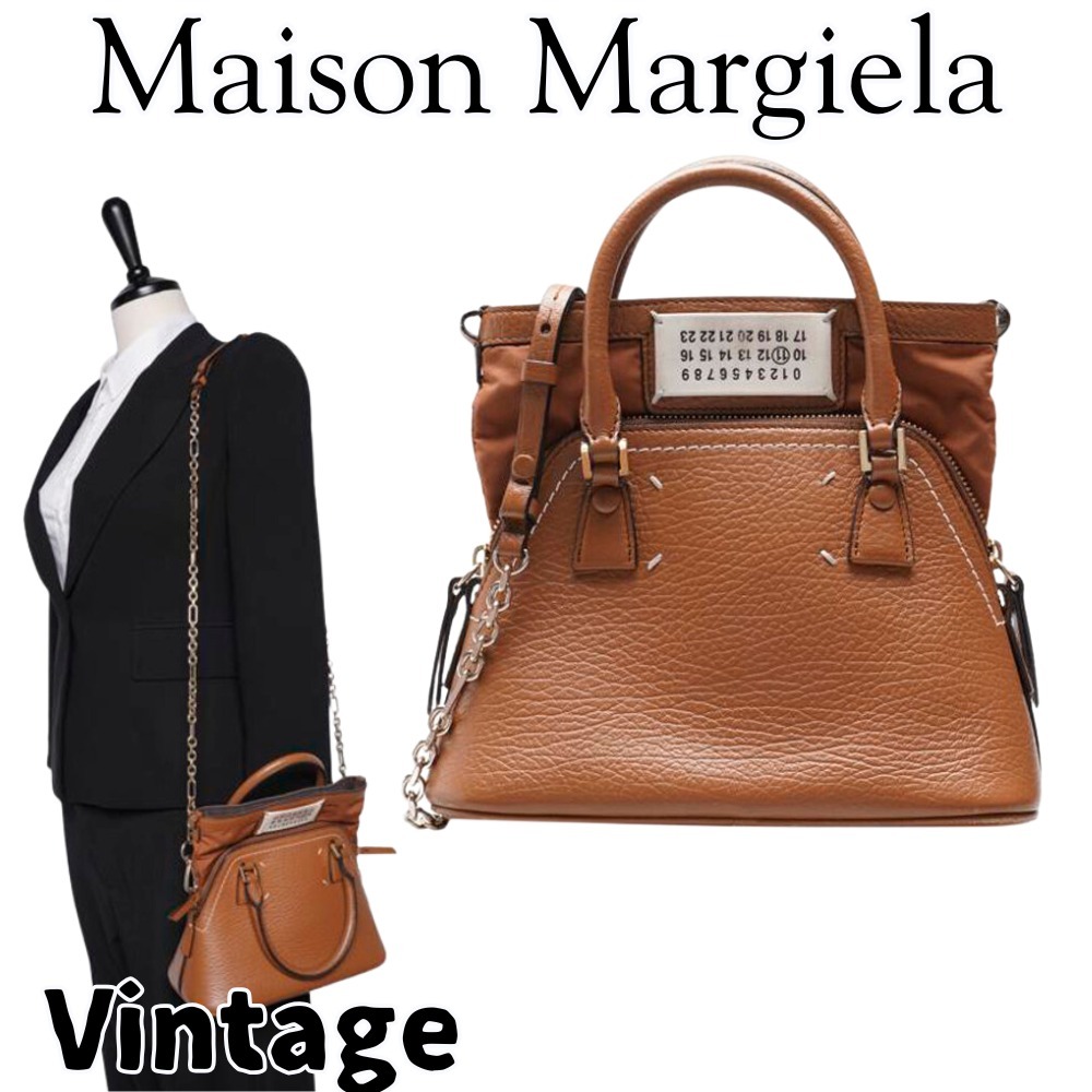 【ヴィンテージ】Rank:B☆MARGIELA BROWN マイクロ トートバッグ
