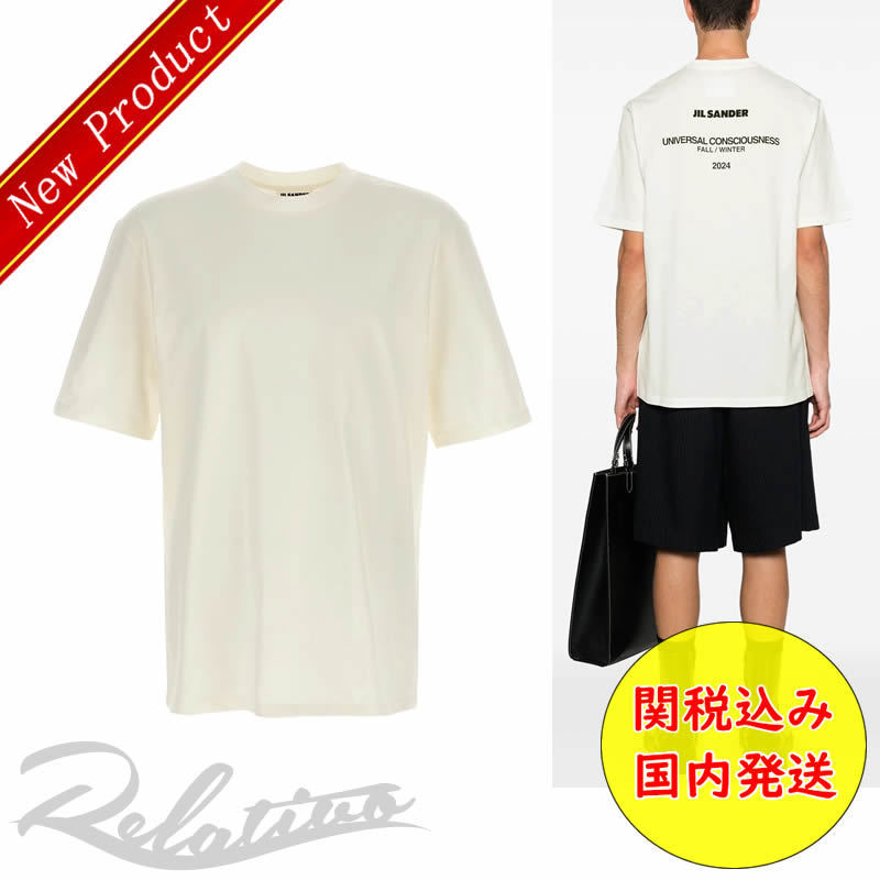 ★国内発送★【JIL SANDER】バックプリント コットン Tシャツ