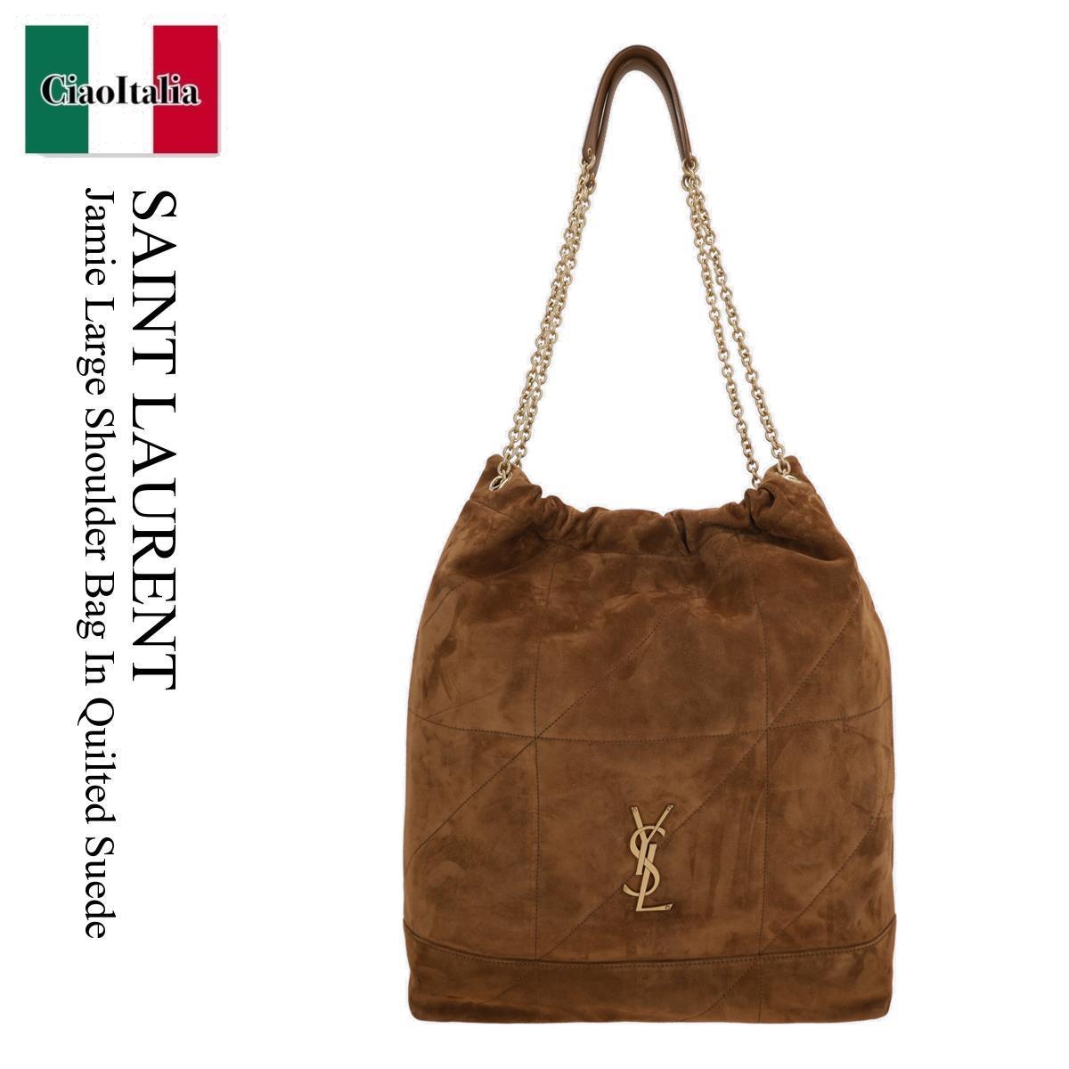 ショルダーバッグ・ポシェット Saint Laurent Jamie Large Shoulder Bag In Quilted Suede