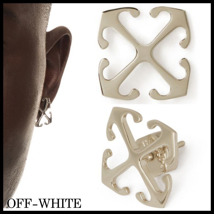 関税送料込◆OFF-WHITE ◆ARROW アロー シルバー ピアス