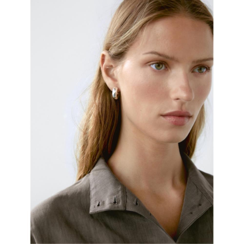 ★ Massimo Dutti★ Linen blend stand collar jacket 06704796