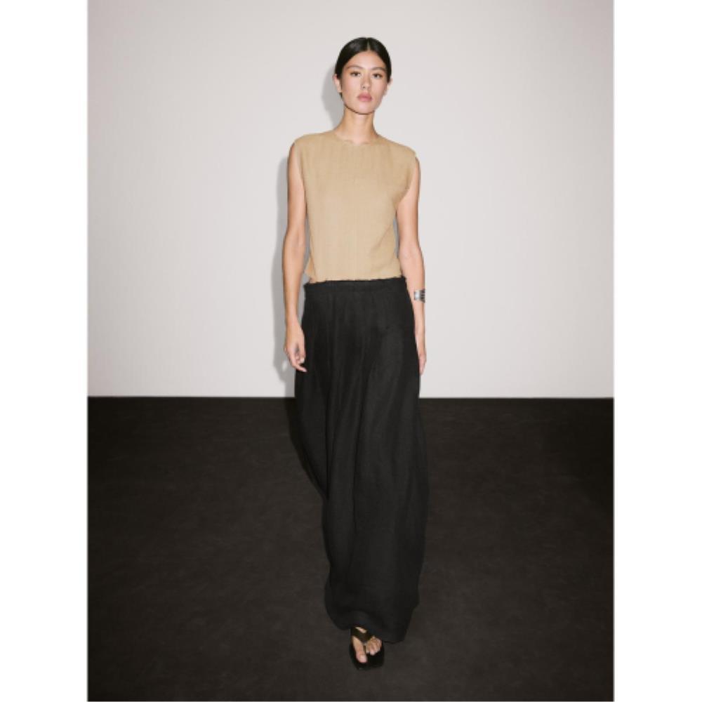 ★ Massimo Dutti★ Contrast color long one piece side slit