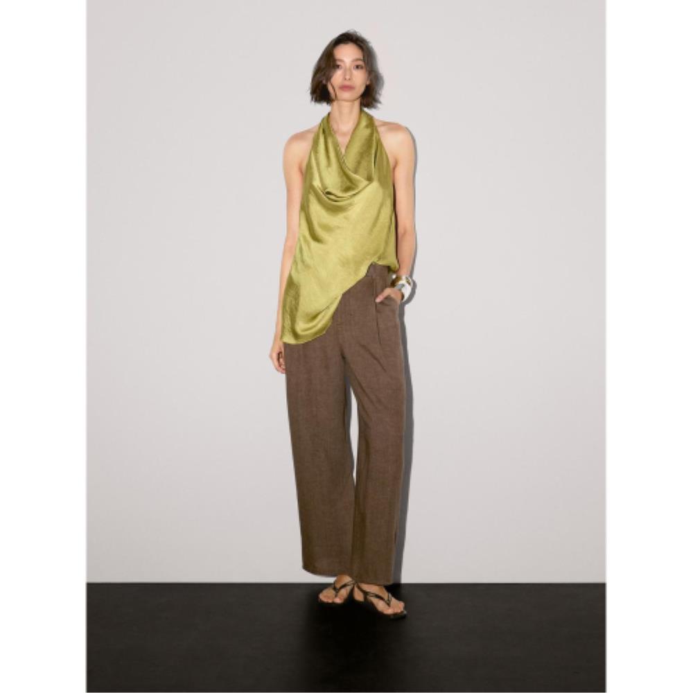 ★ Massimo Dutti★ 100 Linen Wide Leg Pants 05031832719