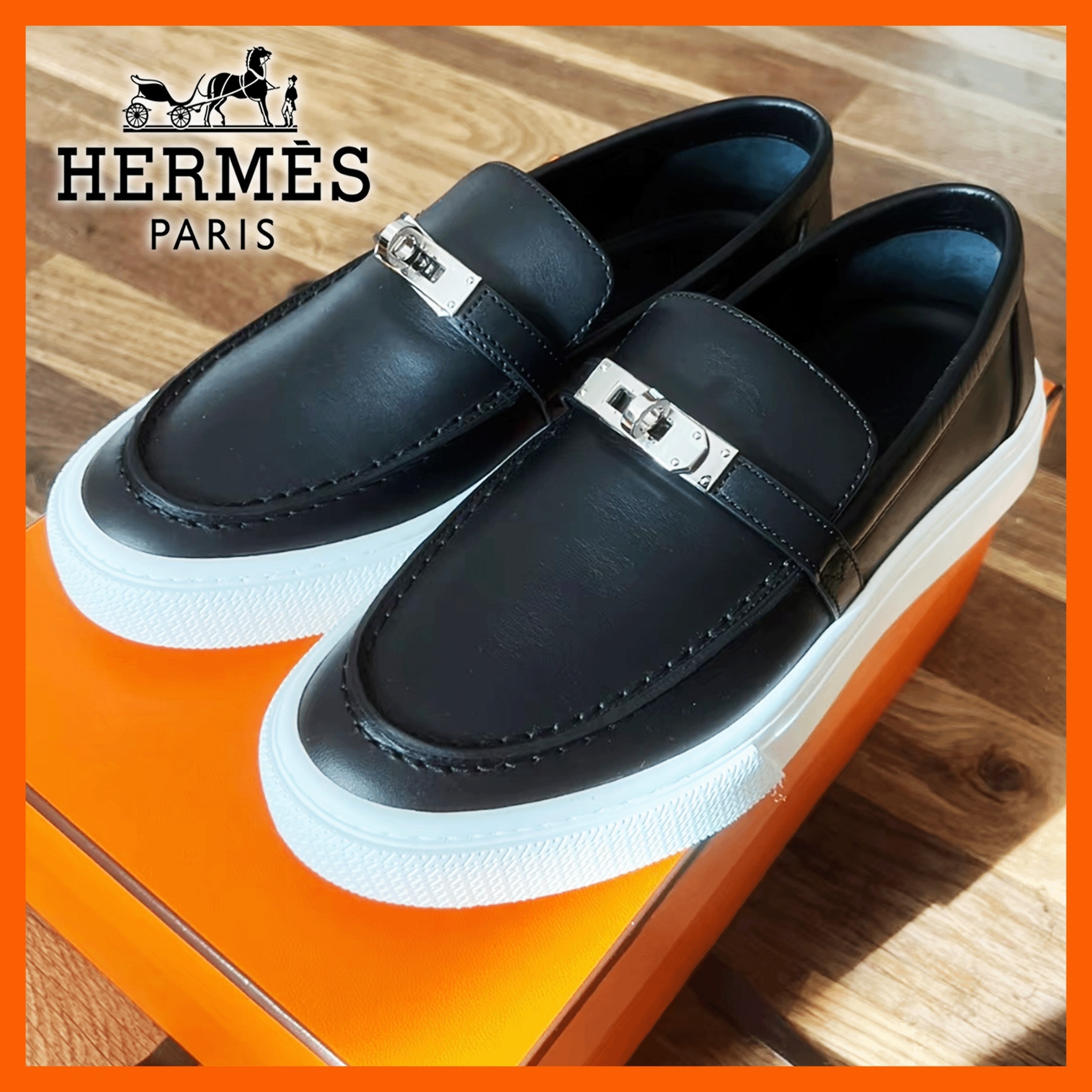 軽快に履ける上質レザーの一足☆【HERMES】GAME スニーカー