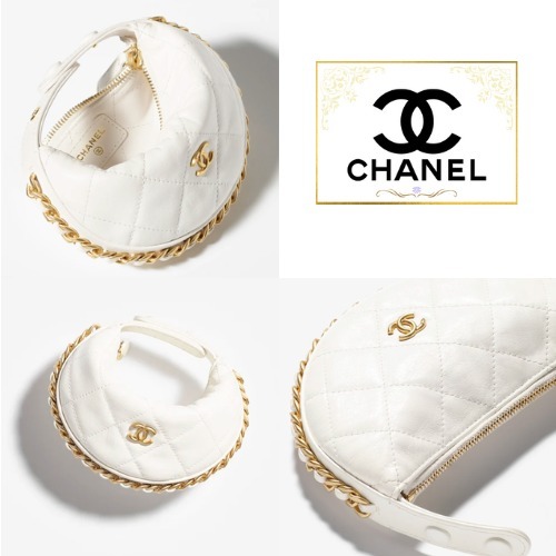 可愛さと上品さの融合☆【CHANEL】ミニポーチ ホワイト