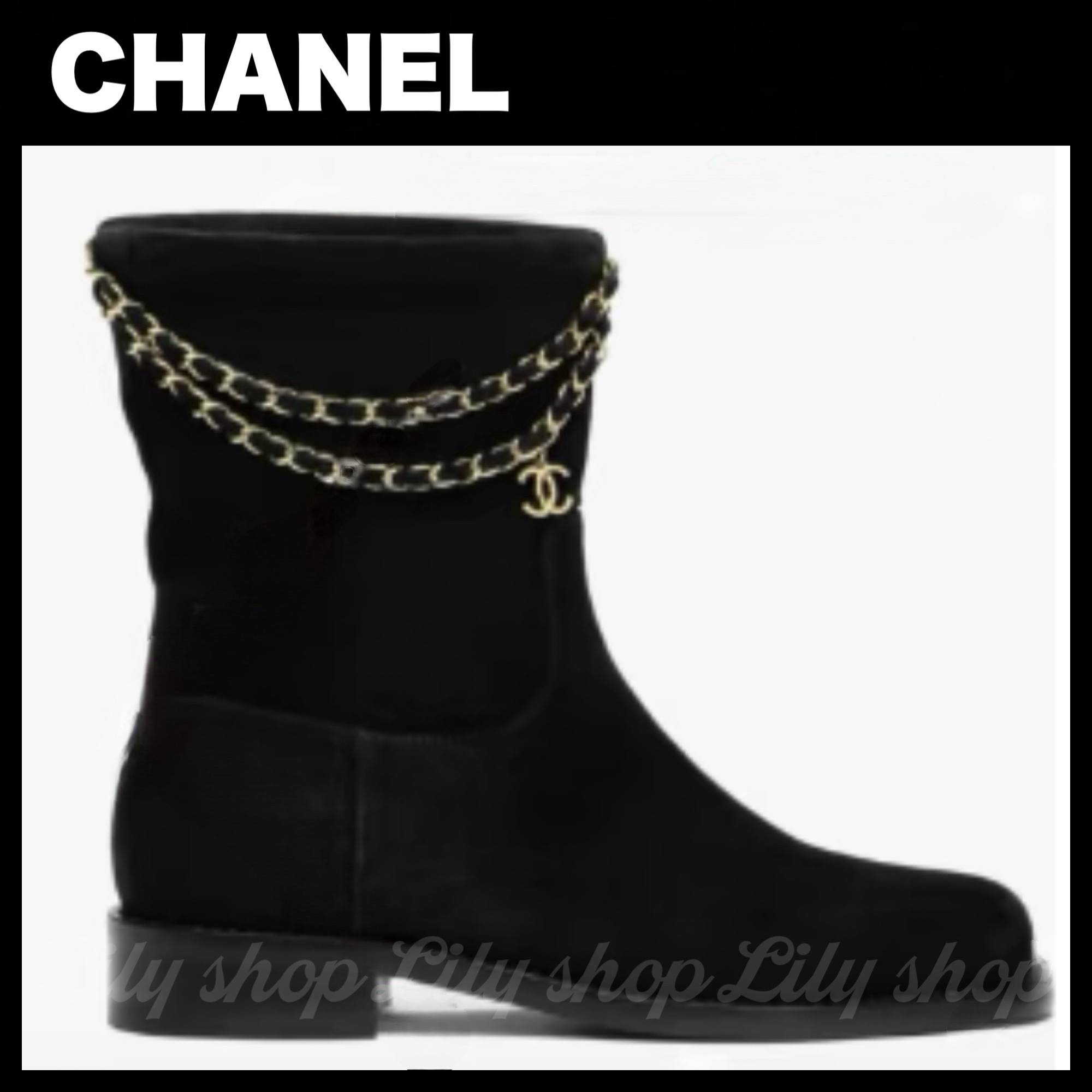 お洒落チェーン♡CHANELスエードブーツ
