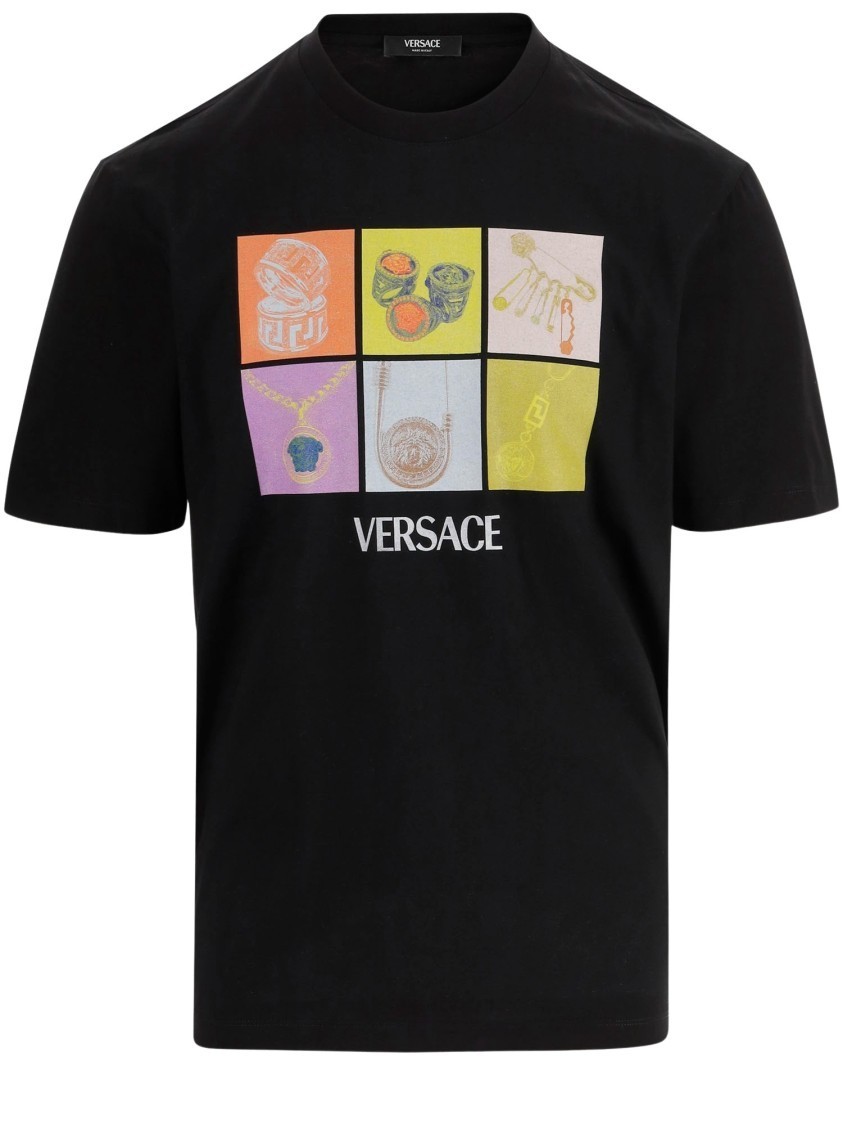 Tシャツ・カットソー Versace T-Shirt With Front Print