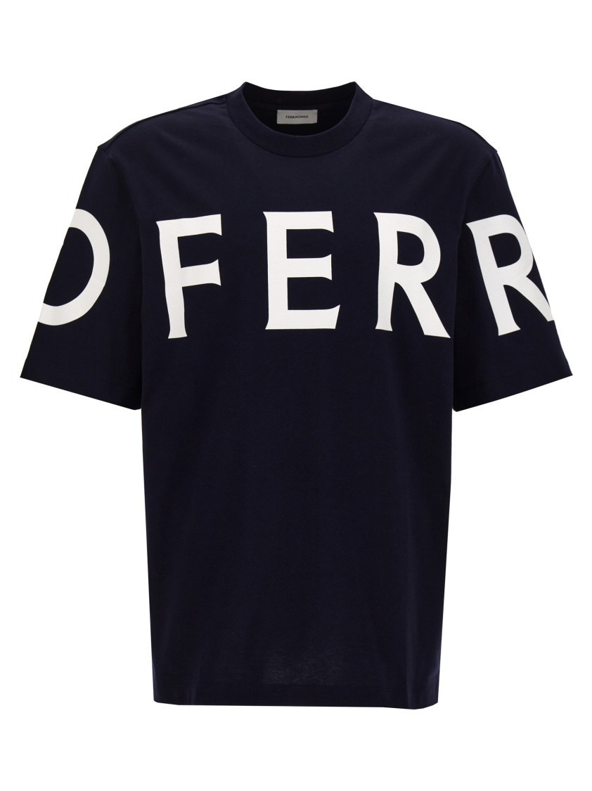 Tシャツ・カットソー Ferragamo Contrast Logo Print Cotton T-Shirt