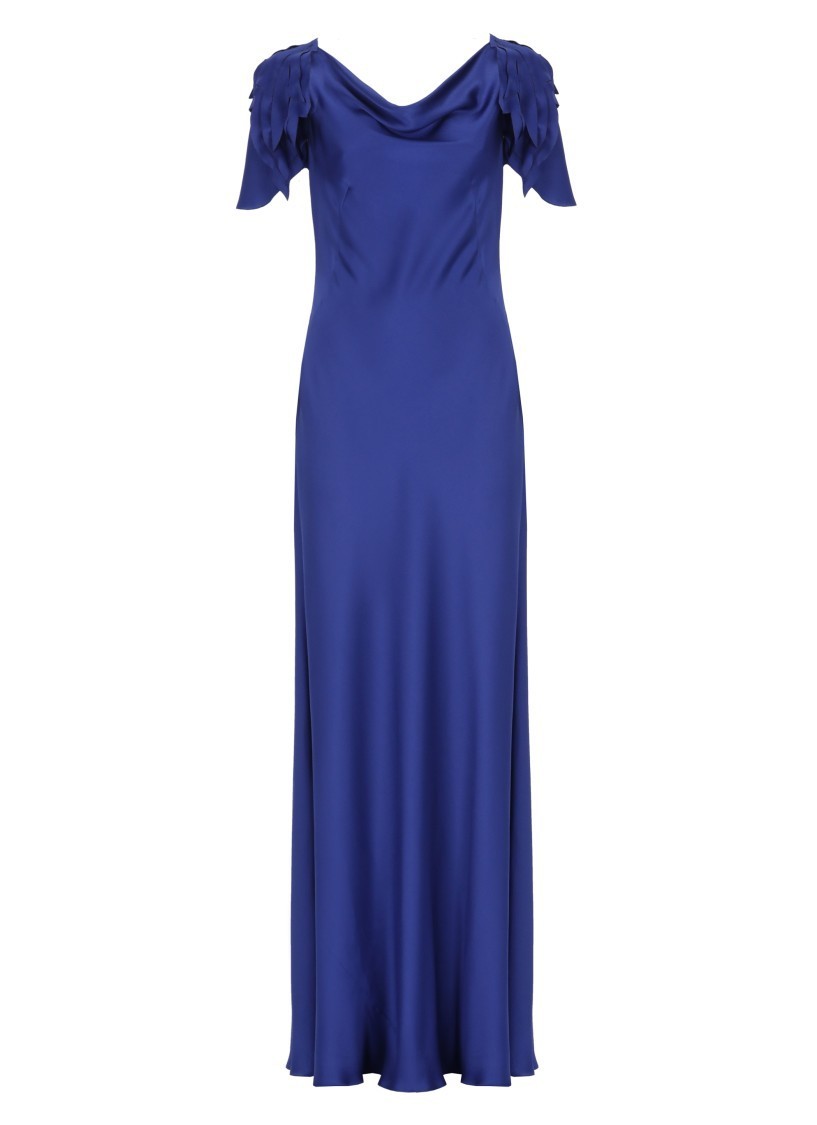 パーティードレス Alberta Ferretti Blue Silk Blend Dress