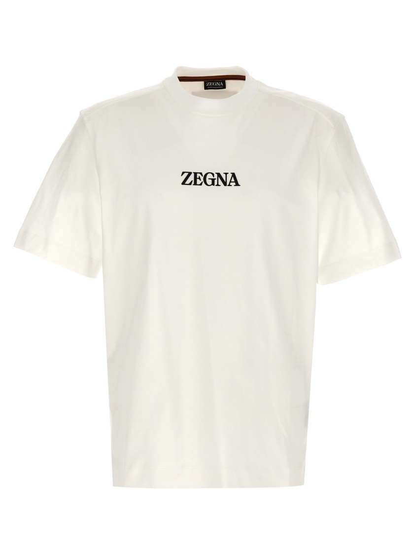 Tシャツ・カットソー Zegna White Cotton Crew Neck T-Shirt