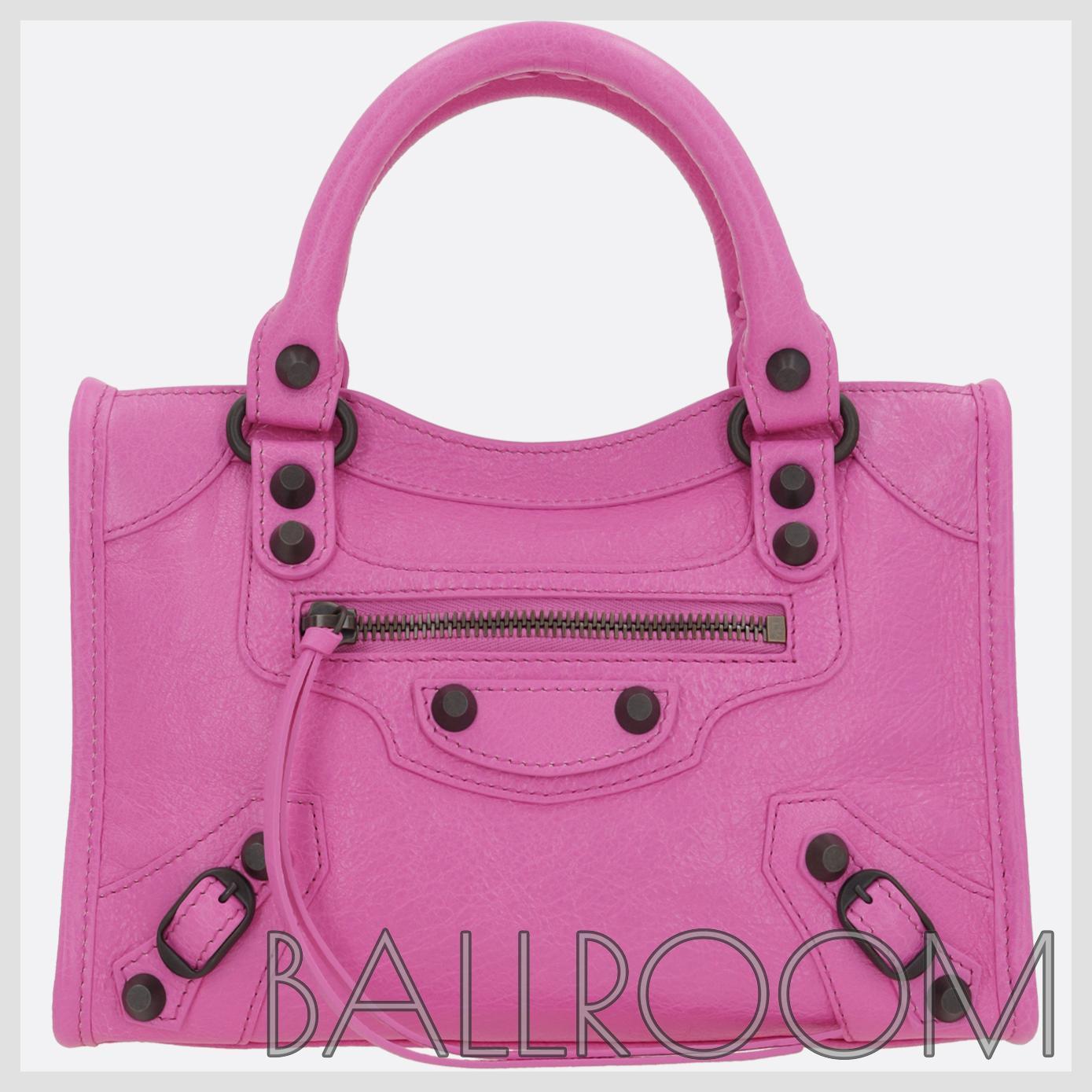 ハンドバッグ BALENCIAGA LE CITY MINI HANDBAG IN ARENA STORICO LEATHER