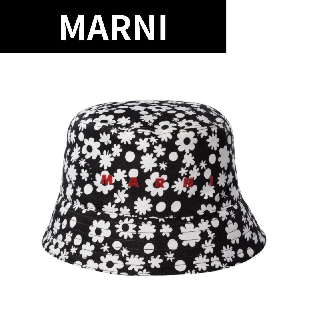 【MARNI】 ポップフィールズ モチーフ バケットハット