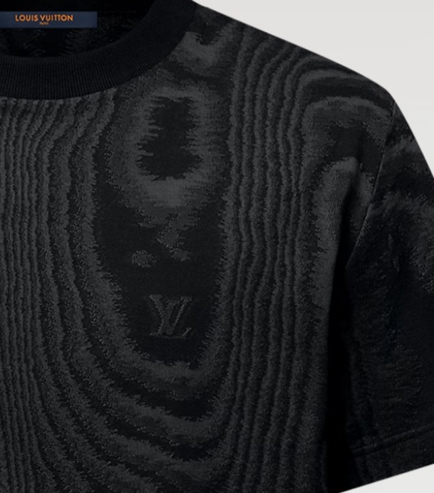 Louis Vuitton《ジャージージャカードTシャツ》黒 LVモアレ 直営