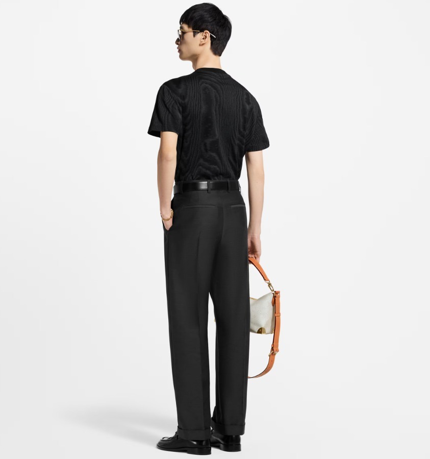 Louis Vuitton《ジャージージャカードTシャツ》黒 LVモアレ 直営