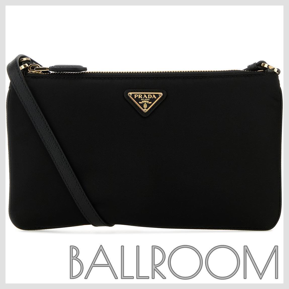 クラッチバッグ PRADA BLACK RE-NYLON POUCH