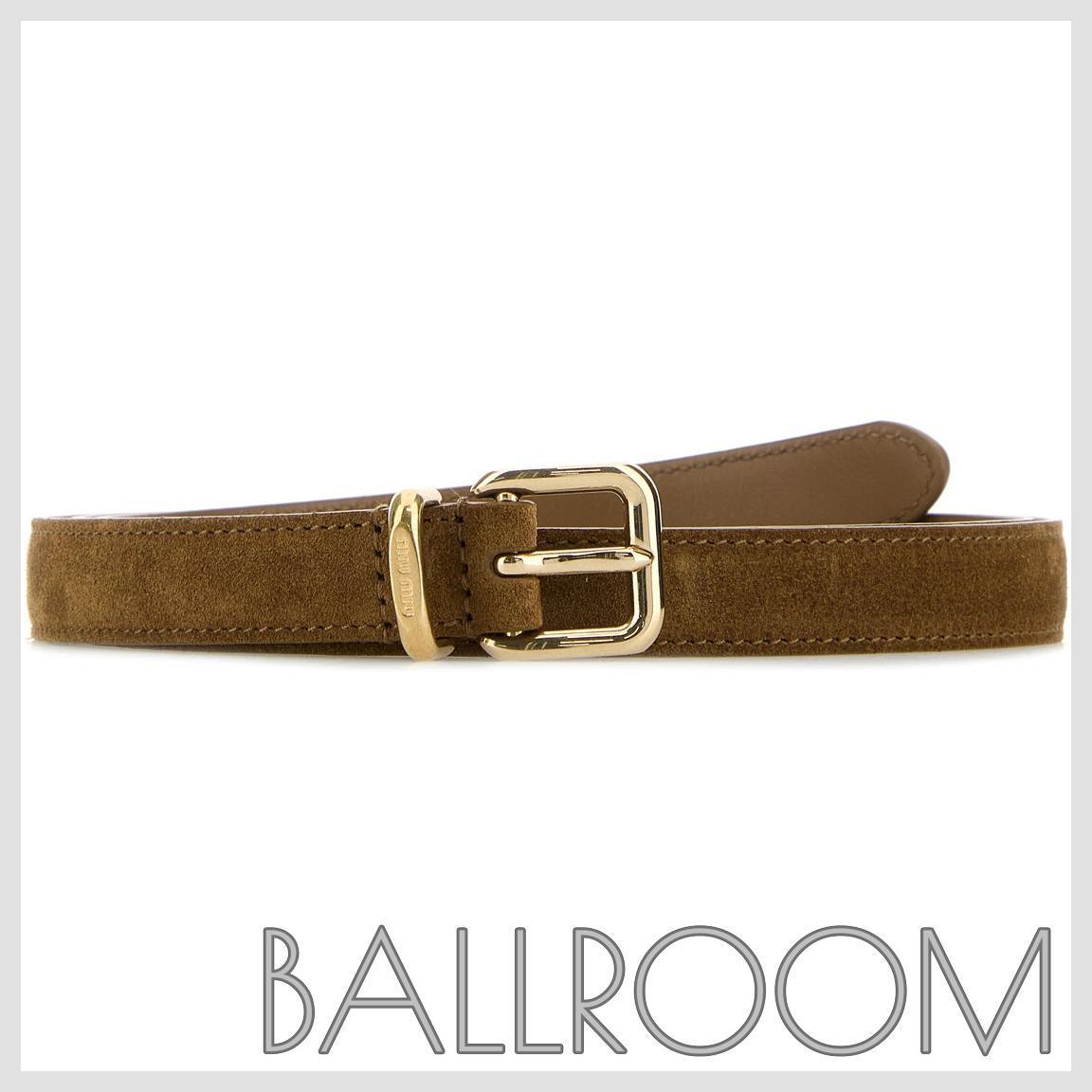 ベルト MIUMIU CAMEL SUEDE BELT
