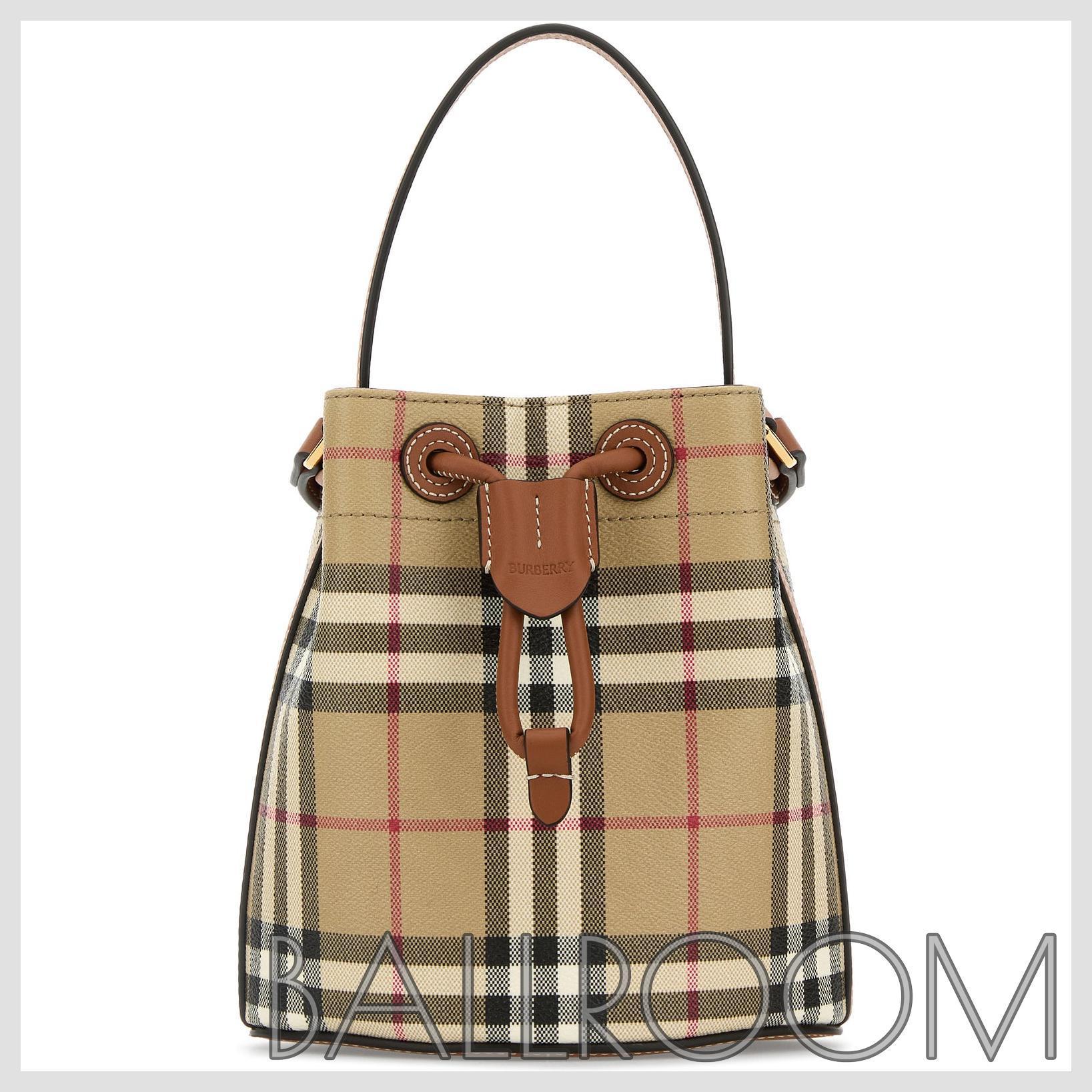 ショルダーバッグ・ポシェット BURBERRY PRINTED CANVAS BUCKET BAG