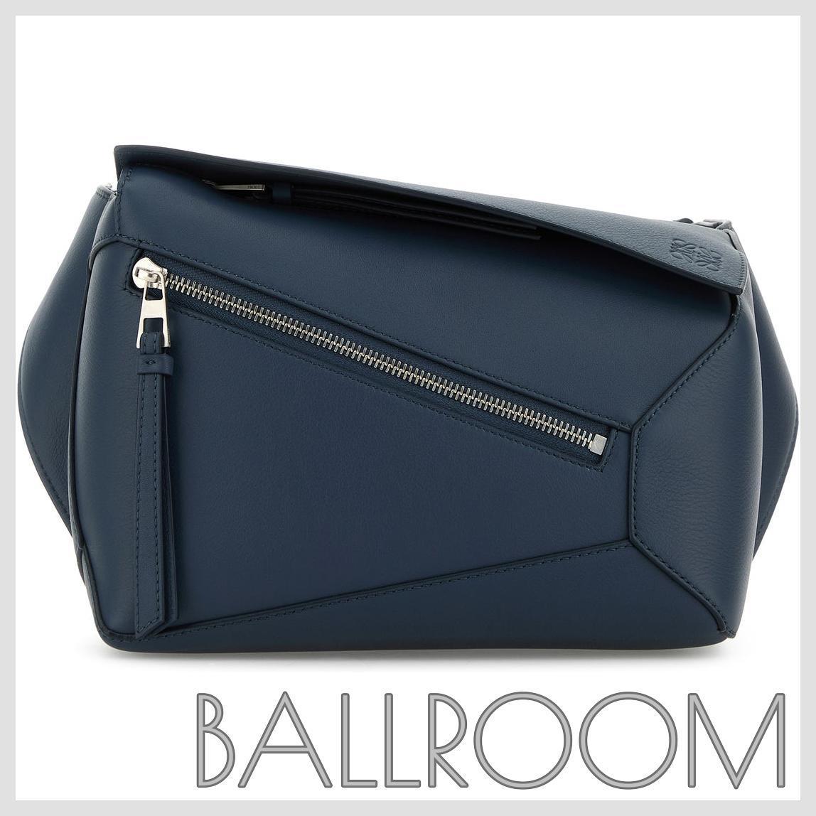 ショルダーバッグ LOEWE BLUE LEATHER SMALL PUZZLE BELT BAG