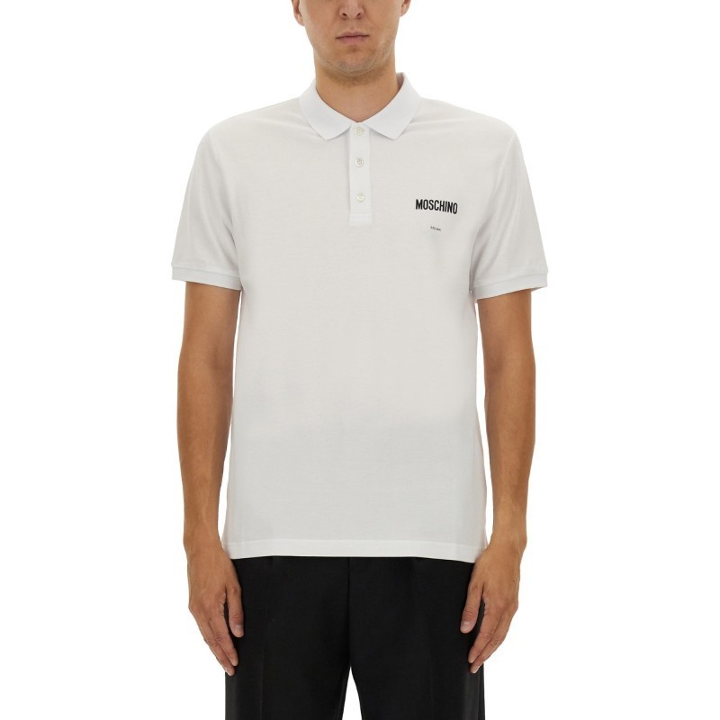 Tシャツ・カットソー Moschino FW25 COTTON PIQUE POLO (16015242 1001)