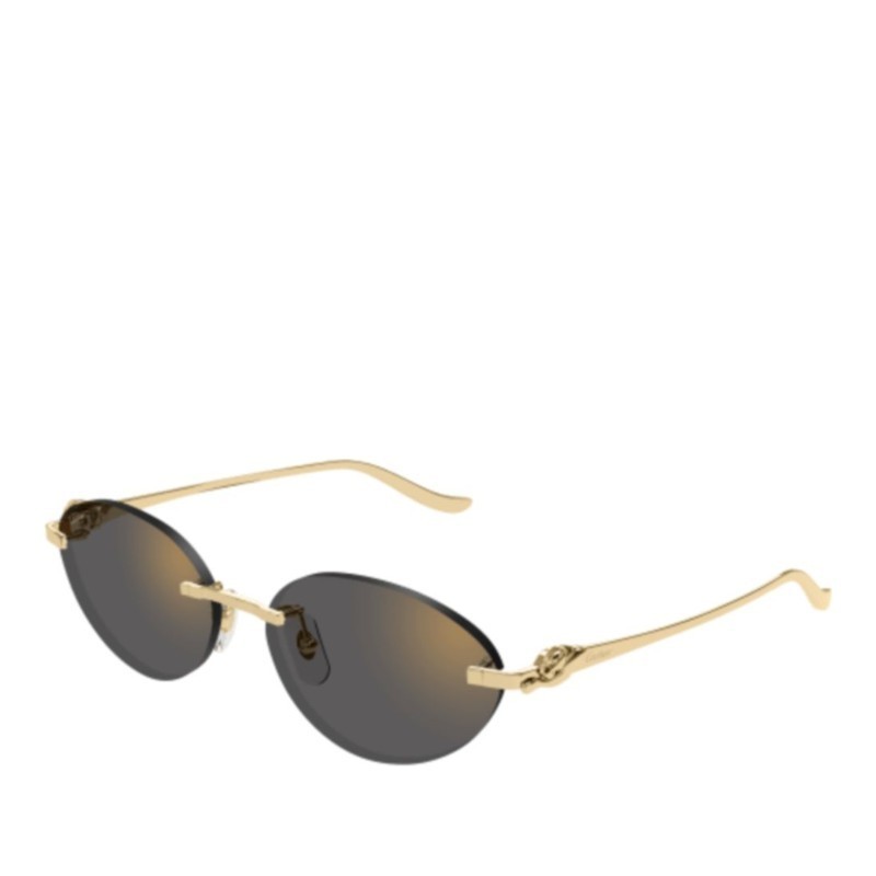 サングラス Cartier Cartier - CT0504S-001 - GOLD-GOLD-GREY