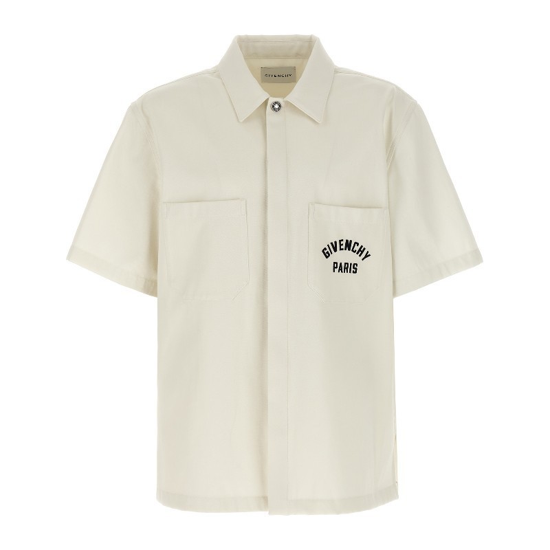 Tシャツ・カットソー GIVENCHY FW25 Logo embroidery shirt (BM615H164P 105)