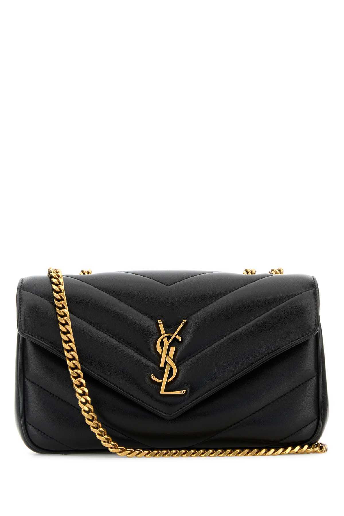 【関税&送料込】Saint Laurent Black Leather Small Loulou Sho