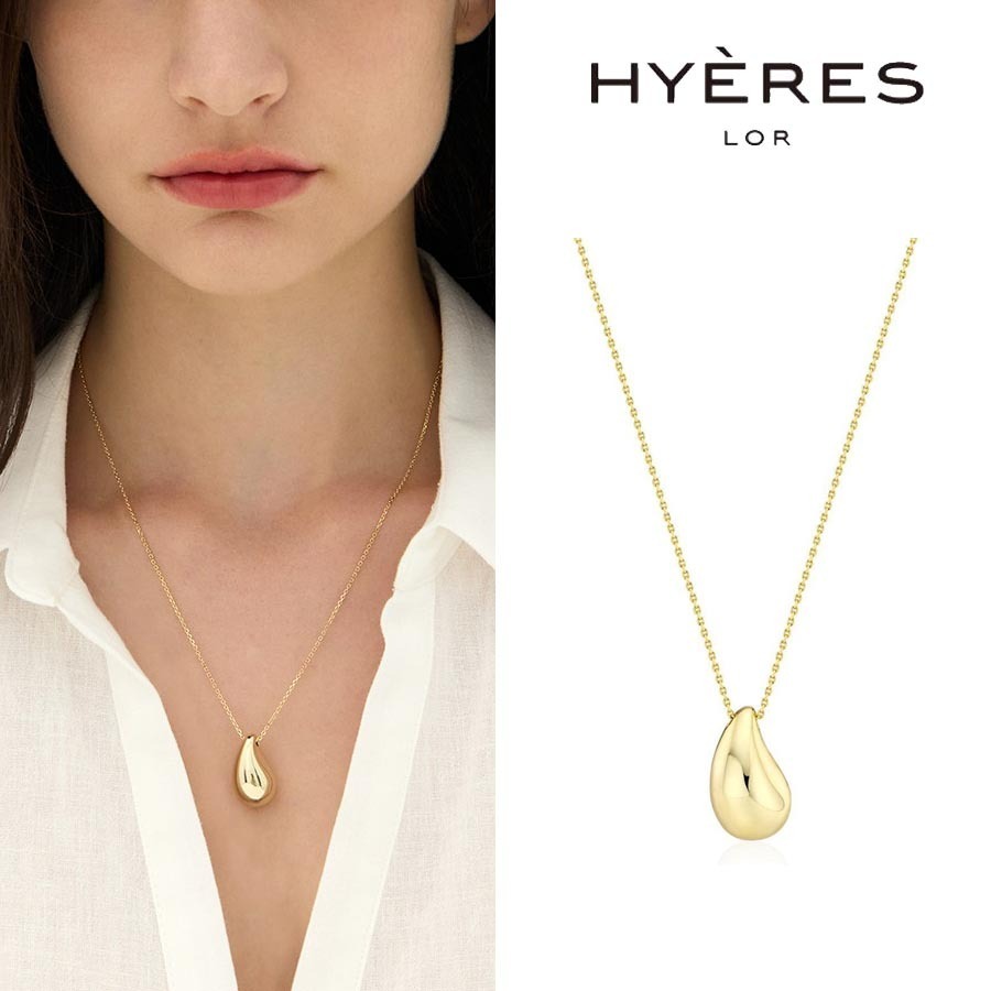 【HYERES LOR】Champagne Moon Big Bowl Long Necklace (Gold)