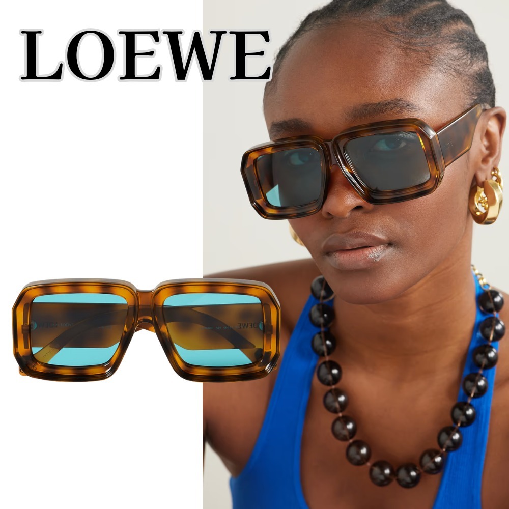 LOEWE/ロエベ/スクエアフレームトータスシェルサングラス