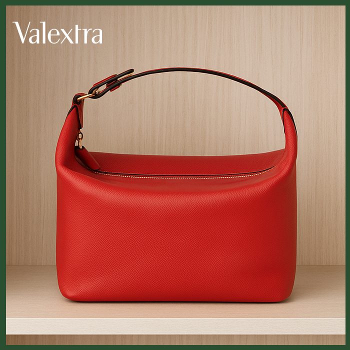 Valextra《モチバッグ/Mochi Top Handle Mini Bag》レッド 直営