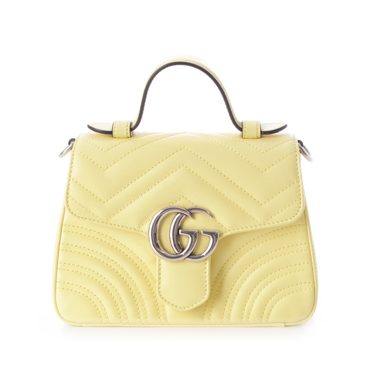 GUCCI GGマーモント ハート ハンドバッグ