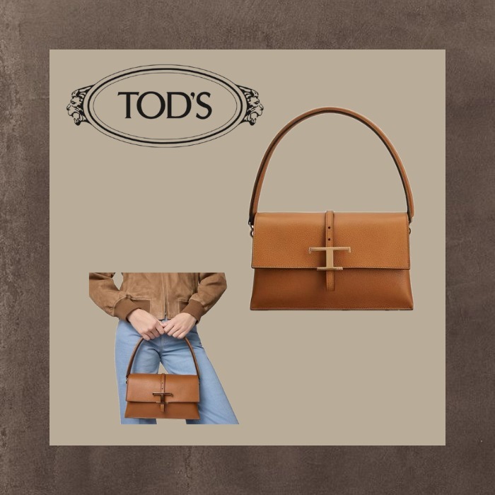 【関税込み】TOD'S T タイムレス レザー フラップ バッグ ミニ