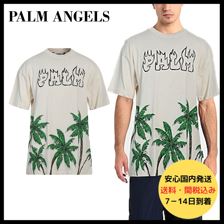 ◆PALM ANGELS◆パームス ＆ スカル ビンテージ Tシャツ