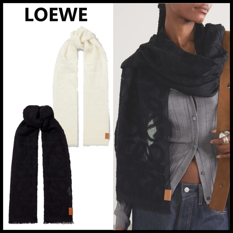 【LOEWE】ロエベ ウール＆シルク スカーフ