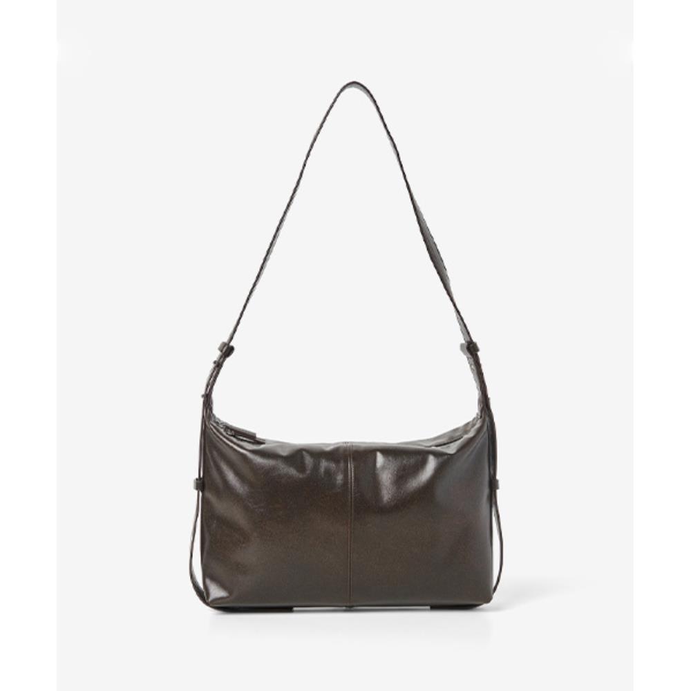 ★MIM the wardrobe★ Manto Crack Leather Hobo Bag Brown SF07
