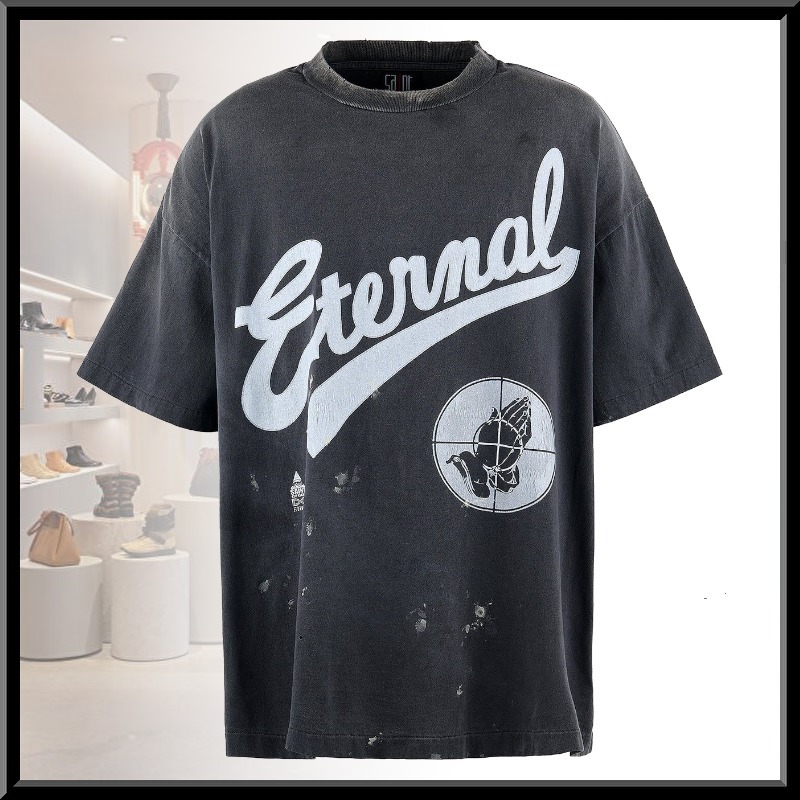 Saint Mxxxxxx SNT OF GODプリント クルーネック 半袖 Tシャツ