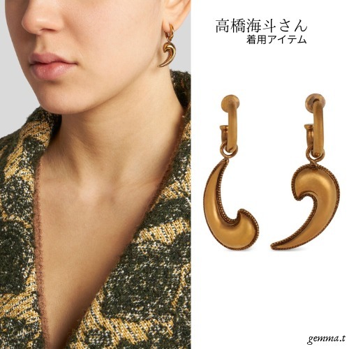 高橋海斗さん着用 ETRO エトロ ペイズリー ドロップピアス